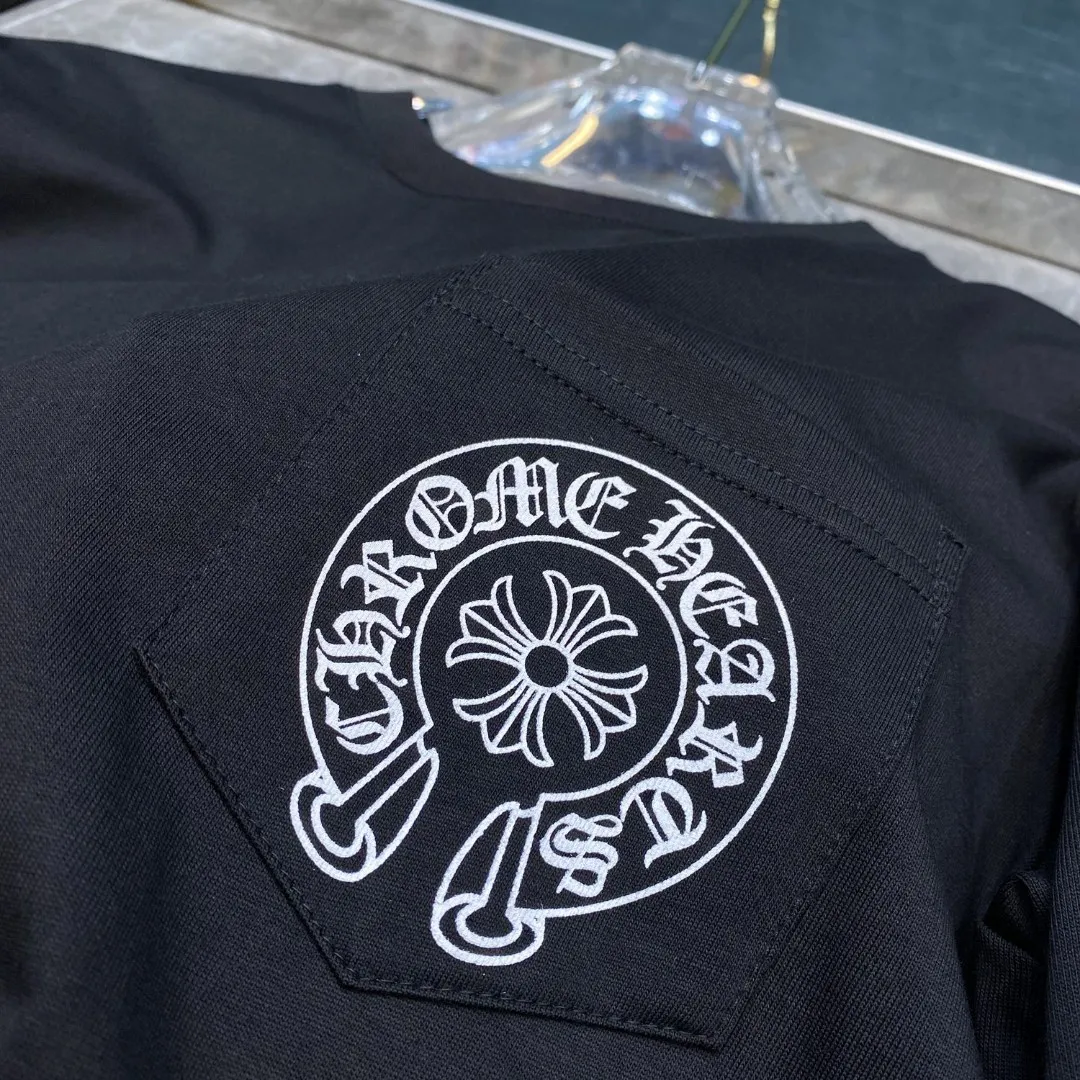 P160 Chrome Hearts long T series, counter synchronized, classic cross horseshoe flower arms ⭐ long-sleeved T-shirt, city limited edition ❤ special customized version 1:1 high weight fabric Recommended colors: white, black, mud gray, code size: S, M, L, XL.
